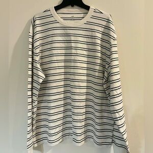 Classic White and Black Striped Men's Shirt